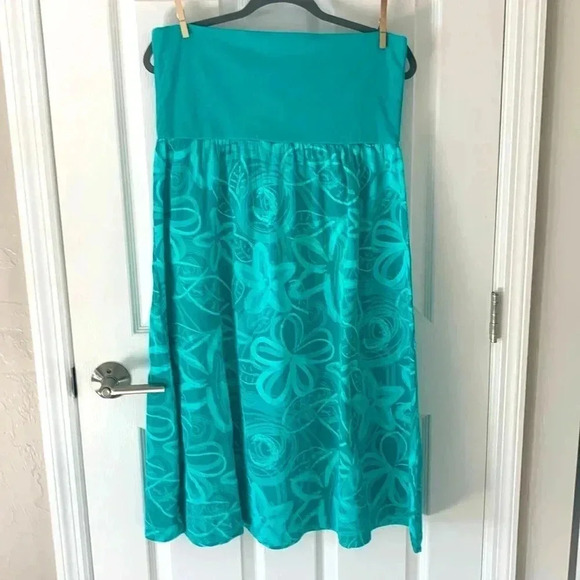 Fresh Produce Teal Floral Skirt - Picture 1 of 7